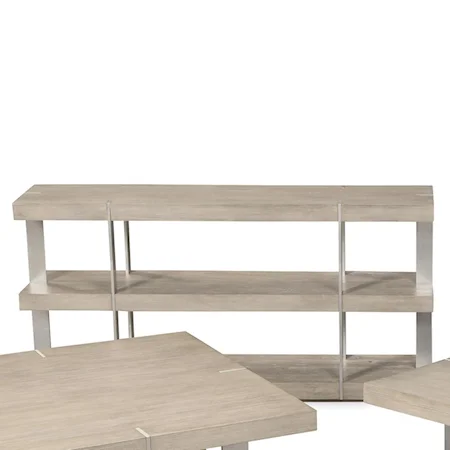 Contemporary Console Table with 2 Shelves